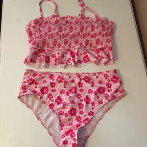 SHEIN NWT Pink Floral Swimwear